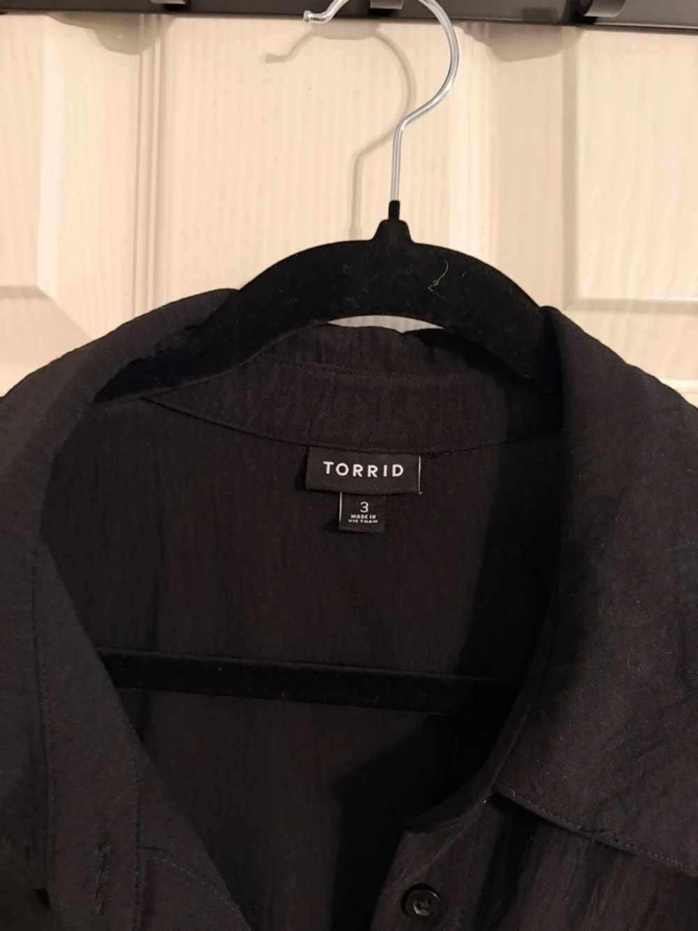 torrid Black Button-Front Midi Shirt Dress - Picture 3 of 3